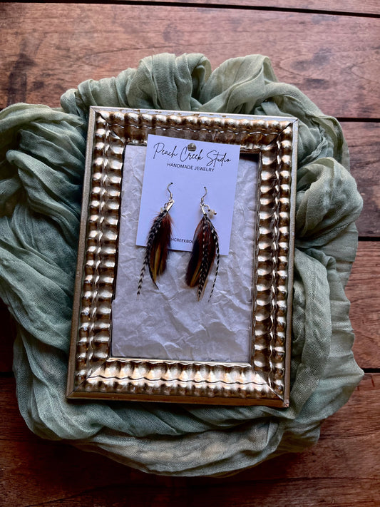 Petite Feather Earrings – 3” Handmade Boho Jewelry