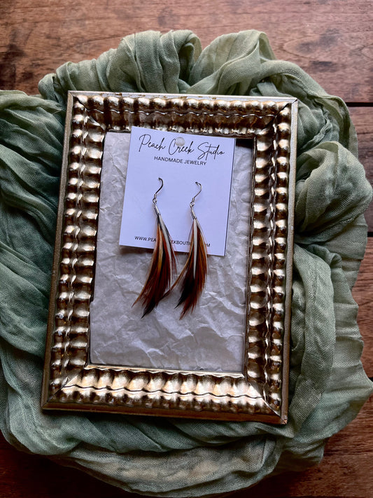 Petite Feather Earrings – 3” Handmade Boho Jewelry