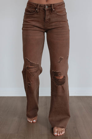 Sophie Mica High Rise Jeans - Copper