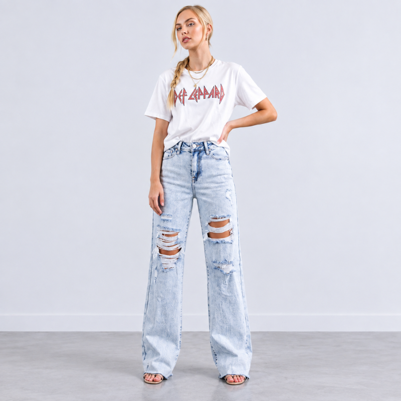 Avery Risen Denim Jeans Light Wash Style