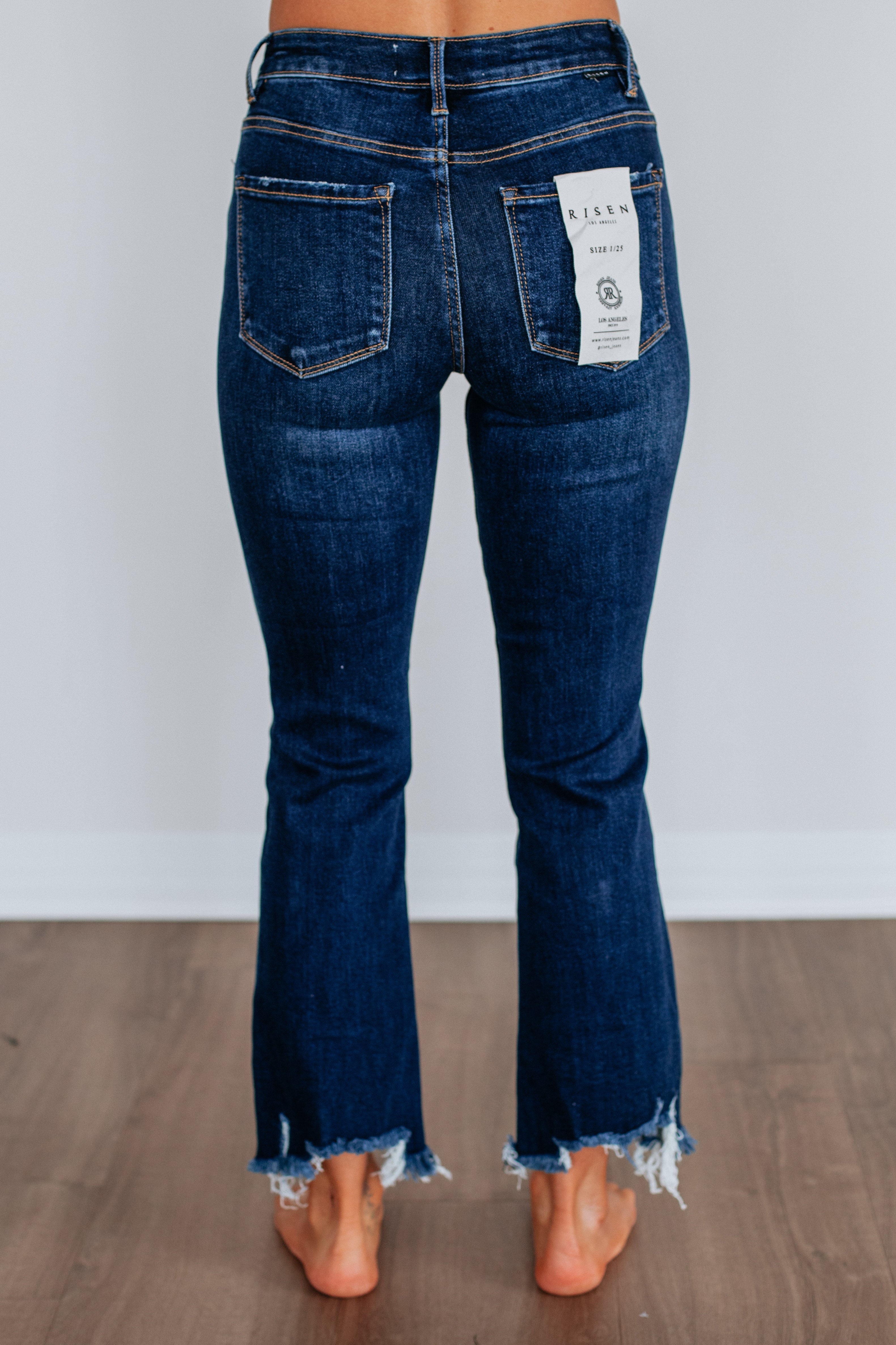 Emery Risen High Rise Jeans Dark Wash Front View