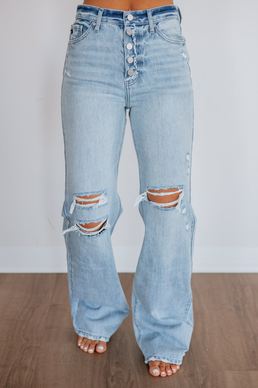 Harper KanCan Light Wash High Rise Denim