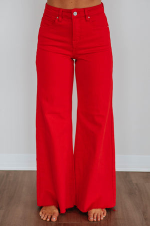 Layla Risen High Rise Jeans - Red