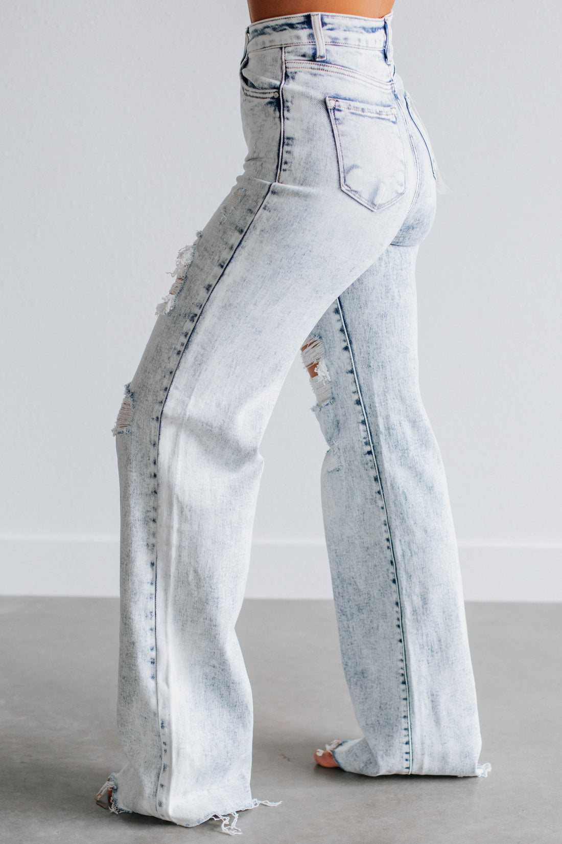 Mila Risen High Rise Jeans for Women Vintage Light Wash